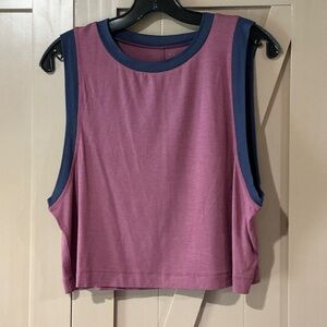 Sleeveless Purple and Navy Women's Top